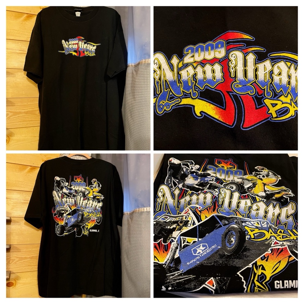 GLAMIS Sand Dunes Shirt, New Years Bash 2009 T-Shirt, Size 2XL